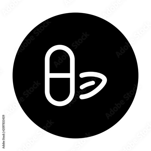 Vitamins line circular icon