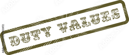 Konstfotografi An official distressed stamp mark highlights essential duty values for responsib