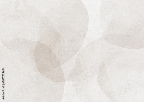Foto Minimal beige watercolor background with translucent organic shapes and soft neutral texture