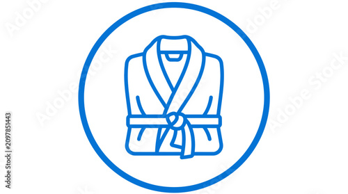A blue icon of a robe.
