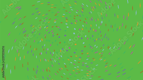 фотографія Minimalist green surface pattern decorated with scattered tiny geometric diamond shapes arranged in a soft circular rotational motion flow art