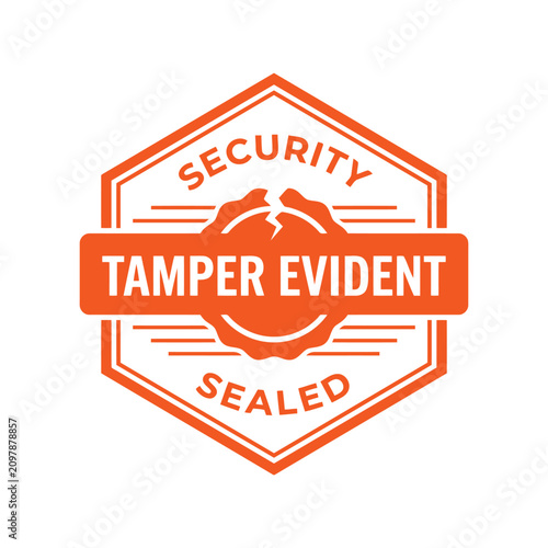 Billede på lærred Tamper evident security seal label