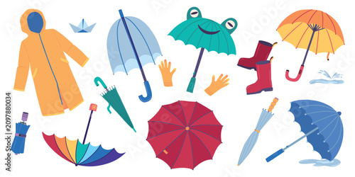 Bild auf Leinwand Cartoon umbrella