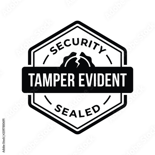 Bild auf Leinwand Tamper evident security seal label