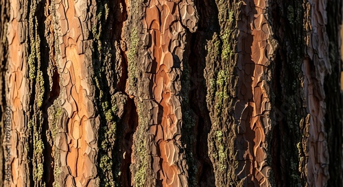 Close up of autumn tree bark textures.