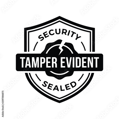 Fotografi Tamper evident security seal icon