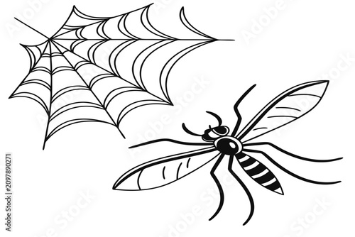 coloring page line art the halloween honey bee animal black vector