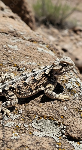 Close up of a camouflaged alligator resting on ground.