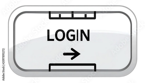Login button icon on computer screen outline.