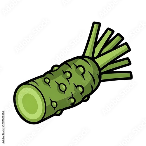 Fresh green cucumber with leaf isolated on white.