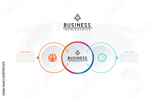Vector infographic template showing steps or processes for business presentations and design creation.