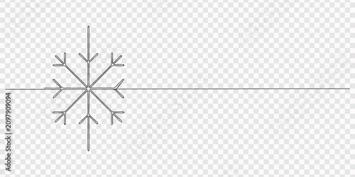 Fotografía Minimalist Snowflake Design