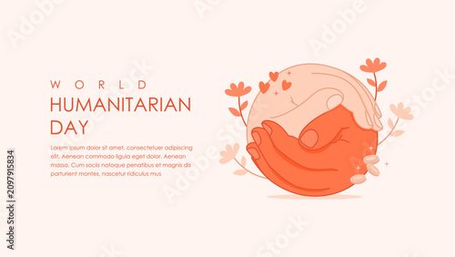 vector world humanitarian day posster template