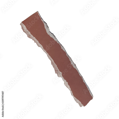 Photography Torn paper strip with jagged edges on a black background