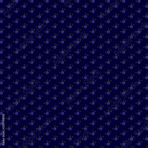 Dark blue background with purple and yellow smiley faces pattern vector