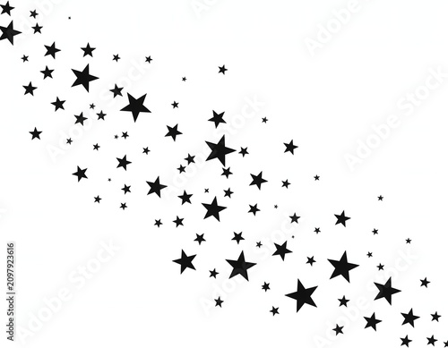 Abstract scattered star constellation pattern design.