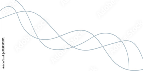 Digital graphical abstract background set. Curved thin wavy line background for artist. Flowing wavy stroke elements on white page. Thin line wavey background on isolated white background. EPS 10