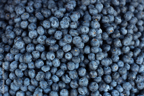 ripe sweet blueberry (Vaccinium). Fresh blueberries background. Vegan and vegetarian concept. Macro texture of  huckleberry berries