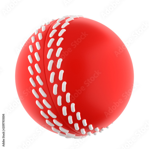 Foto Realistic 3D cricket ball isolated object render
