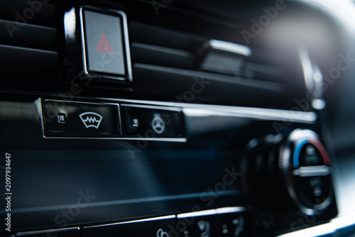 Cuadro en lienzo Car Hazard Button Climate Control Dashboard Modern Vehicle Interior Technology