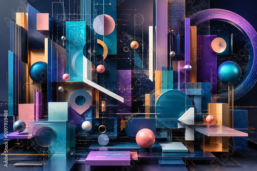 Modern and futuristic wallpaper.