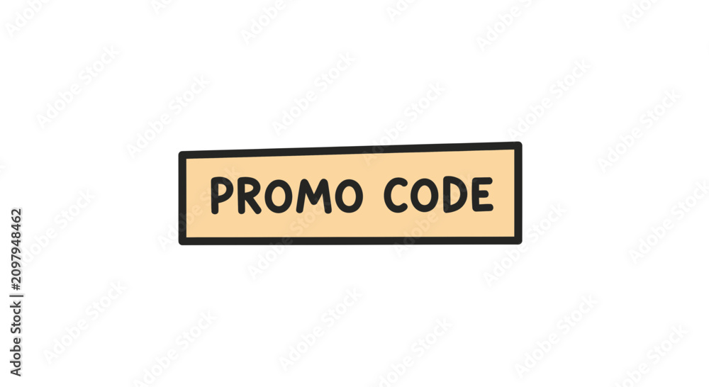 Obraz premium Promo code button for discount offers