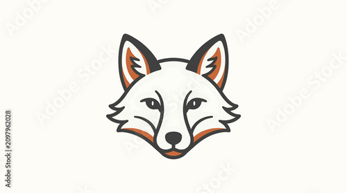 Photos Cartoon illustration of a fox head.
