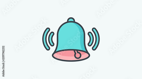 Canvastavla Teal bell ringing alarm sound.