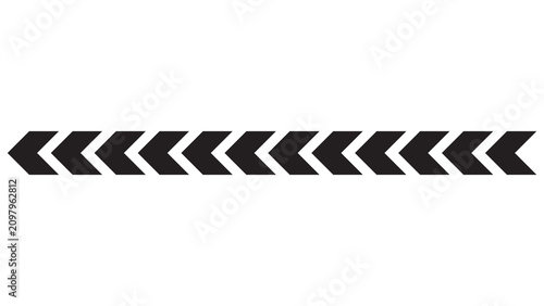 Bilde på lerret Minimalist black chevron arrow line pattern with direction pointing abstract min