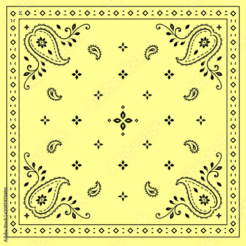 Vintage Paisley Bandana Pattern Collection with Skull and Ornamental Decorative Vector Set