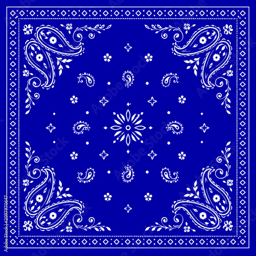 Vintage Paisley Bandana Pattern Collection with Skull and Ornamental Decorative Vector Set