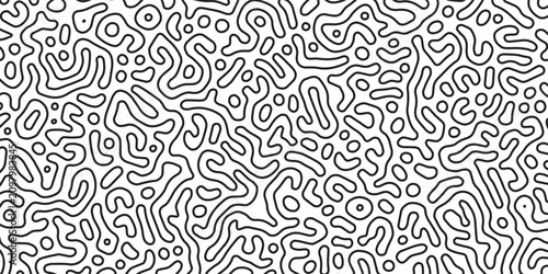 Bild auf Leinwand Seamless Turing line pattern vector on white background