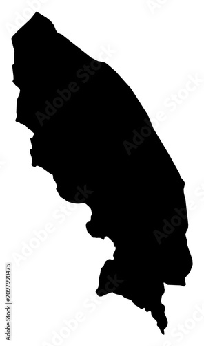 A contour map of Terengganu. Malaysian state silhouette