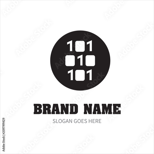 Binary Code Logo Template