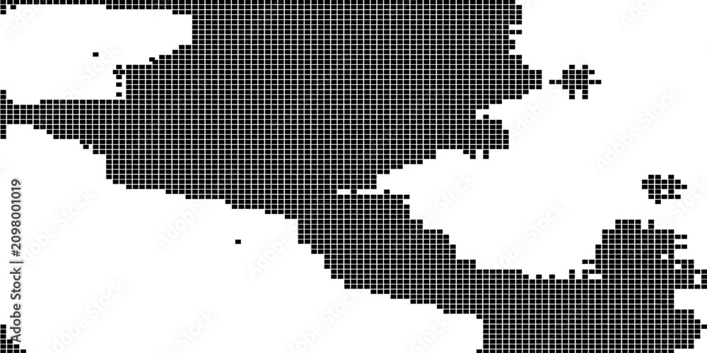 Obraz premium Abstract Black Square Halftone Pattern on White Background