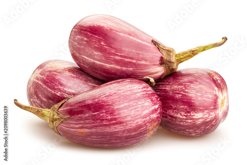 aubergine eggplant path isolated on white
