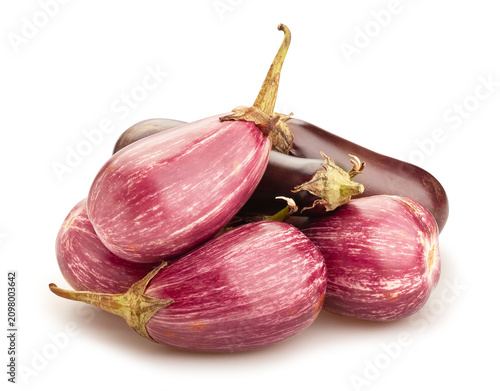 aubergine eggplant mix path isolated on white
