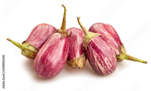 aubergine eggplant path isolated on white