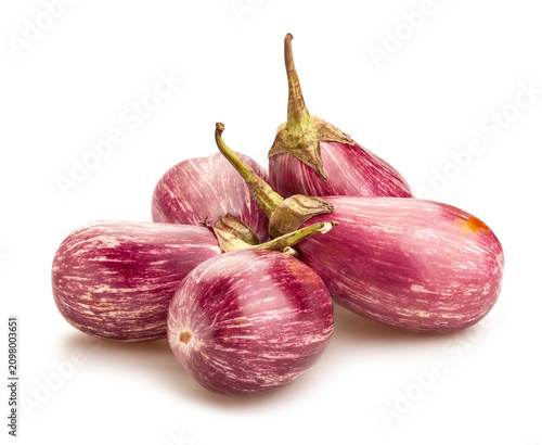 aubergine eggplant path isolated on white