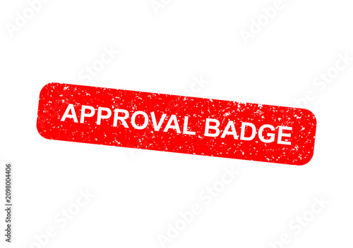 Photography Red approval badge with white text illustration