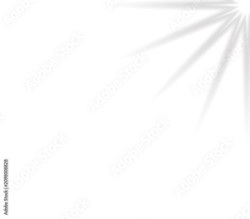 Radiant starburst flare effect isolated on transparent background perfect for graphic design and digital compositions