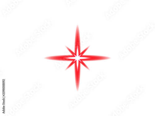 Fiery red starburst sparkle isolated on transparent background dynamic energy and celestial design element