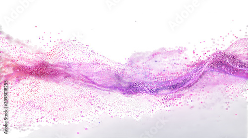Abstract cosmic particle cloud swirls isolated on transparent background