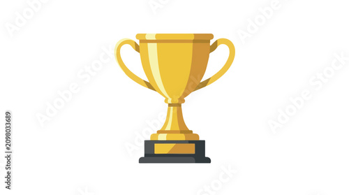 Canvastavla Elegant golden trophy cup