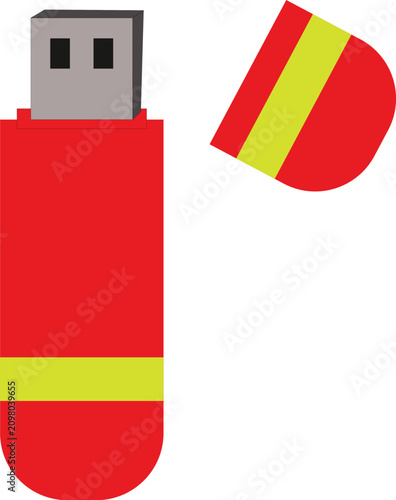 Floppy Disk USB Vector Illustration – Editable Icon Design I USB VECTOR I 100% fully editable vector file.
