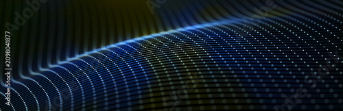 Abstract space with dots and lines. Network structure. Background concept for your design. 3d rendering.