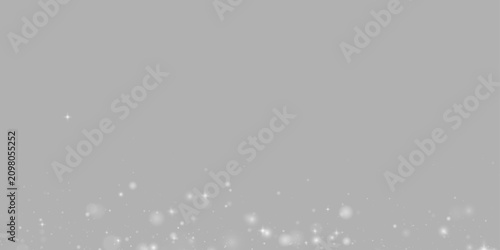 Bild auf Leinwand Elegant white snow dust bloom with radiant ice crystals, soft luminous winter te