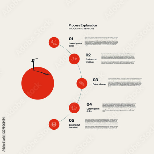 Corporate business project infographic vector concept. Symbol of strategic planning layout, professional workflow, corporate presentation. Minimal design eps10 illustration.