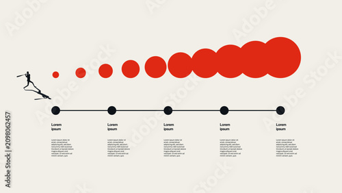 Business project launch vector concept. Symbol of startup presentation, commercial strategy, business pitch, investment growth. Minimal design eps10 illustration.