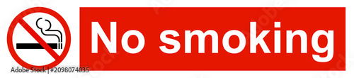 No smoking sign red and white